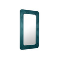 Modern Geometric Wall Mirror with Textured Frame